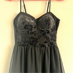 Black bustier jumpsuit